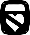 Jeeptails Diver Down Heart Love Diving Tail Lamp Light Covers For Jeep Wrangler Yj And Tj Black Set Of 2 