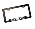 Erpart Black License Plate Tag Frame With 5 7 Ls1 Silver On Highly Polished Real Aluminum Emblem