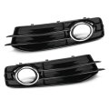 Front Bumper Fog Light Grille Cover For Audi A3 8p S-line 2009-2012 Only Fit 8p0807682 8p0807681 Glossy Black 