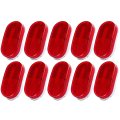 10 Pack Led Rectangular Trailer Side Marker Clearance Lights Red Waterproof Surface Mount Lamps For Truck Rv Atv And Heavy Duty