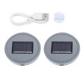 Solar Led Cup Pad Holder Rgb 7 Colors Lights Usb Car Bottle Mat 