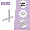 20 Pcs M5 0 8x40 Machine Screws Phillips Pan Cross Head Fastener Bolts 304 Stainless Steel Silver For Wall Socket And House
