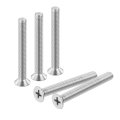 20 Pcs M5-0 8x40 Machine Screws Phillips Pan Cross Head Fasteners Bolts 304 Stainless Steel Silver For Wall Socket House 