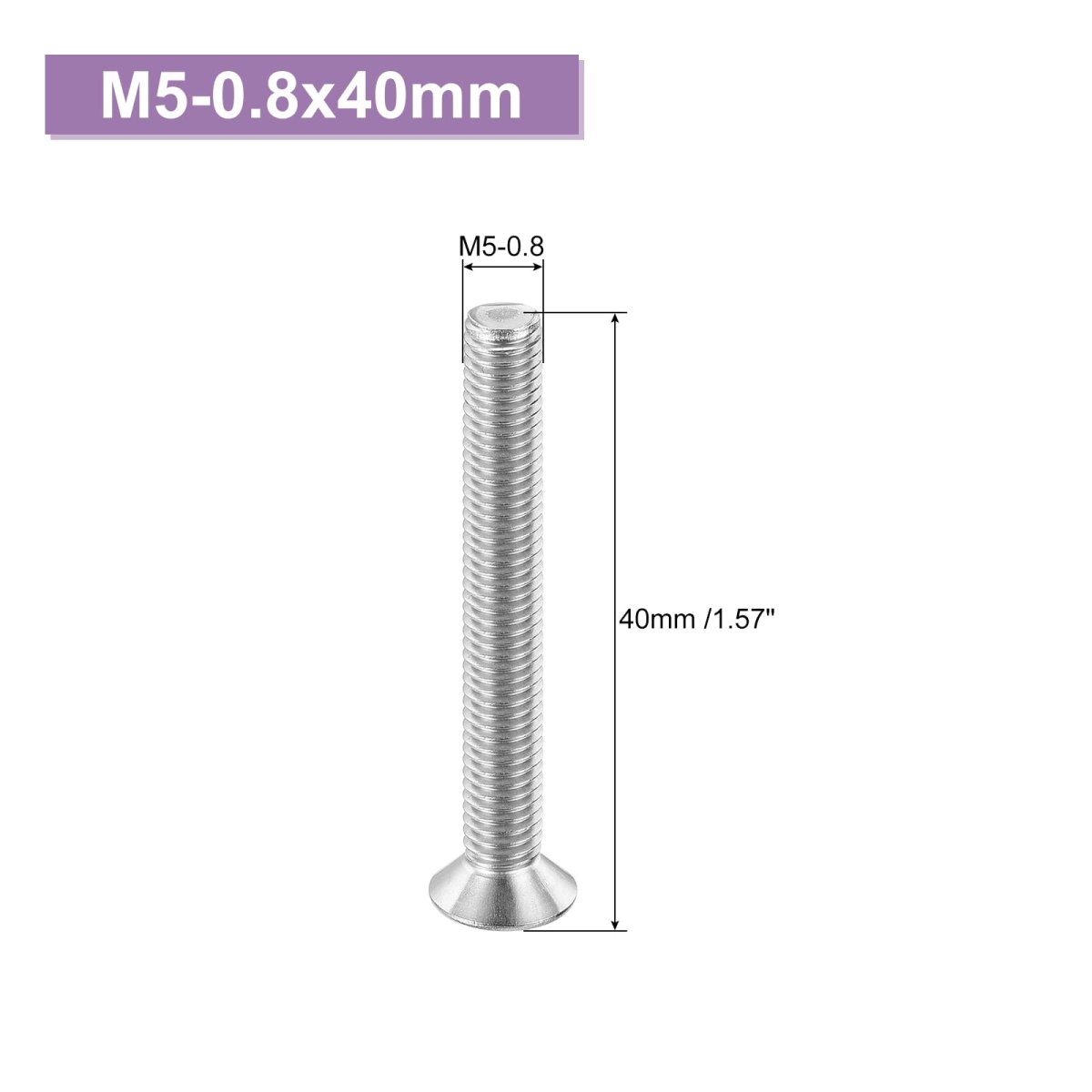 20 Pcs M5 0 8x40 Machine Screws Phillips Pan Cross Head Fastener Bolts 304 Stainless Steel Silver For Wall Socket And House