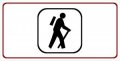 Hiker Symbol Centered Photo License Plate