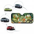 Tomeusey Funny Frogs Windshield Sun Shade For Car Suv Trucks Folding Accordion Auto Protective Shades Women Girls