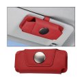 Sunglasses Holders For Car Sun Visor Magnetic Glasses Hanger Mounter Leather Eyeglasses Holder Women Men Vehicle Accessories 