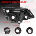 Oe Style Smoked Housing Clear Corner Headlight Head Lamps Tool Kit Compatible With Honda Cr-v 07-11