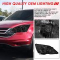 Oe Style Smoked Housing Clear Corner Headlight Head Lamps Tool Kit Compatible With Honda Cr-v 07-11