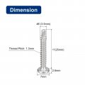 Uxcell 6 X 1 Self Drilling Screws 100pcs 304 Stainless Steel Phillips Pan Head Tapping For Wood Plastic