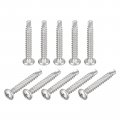 Uxcell 6 X 1 Self Drilling Screws 100pcs 304 Stainless Steel Phillips Pan Head Tapping For Wood Plastic