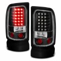 Amerilite Black Led Brake Tail Lights Set For 94-01 Dodge Ram 1500 2500 3500 Passenger And Driver Side