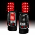 Amerilite Black Led Brake Tail Lights Set For 94-01 Dodge Ram 1500 2500 3500 Passenger And Driver Side