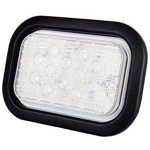 2pcs 12 Led Clear Lens White Clearance Marker Light Assembly Sealed Side Indicators With Grommets And Pigtails For Trailer