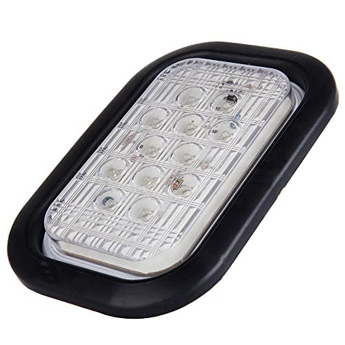 2pcs 12 Led Clear Lens White Clearance Marker Light Assembly Sealed Side Indicators With Grommets And Pigtails For Trailer