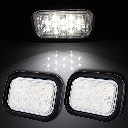 2pcs 12 Led Clear Lens White Clearance Marker Light Assembly Sealed Side Indicators With Grommets And Pigtails For Trailer