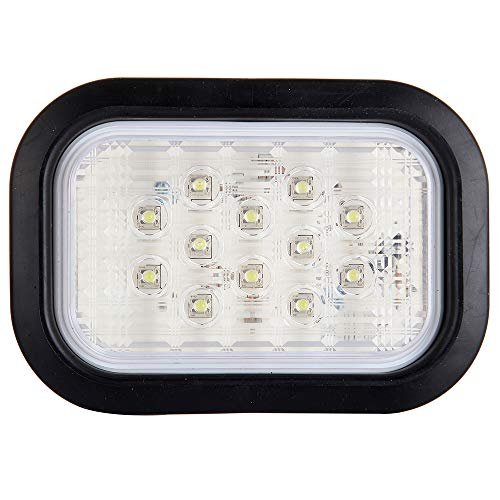 2pcs 12 Led Clear Lens White Clearance Marker Light Assembly Sealed Side Indicators With Grommets And Pigtails For Trailer
