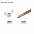 Uxcell 10pcs M6x40mm Hanger Bolt M6 Wing Nuts For Furniture
