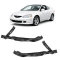 Front Bumper Bracket 2pcs For 2002-2004 Acura Rsx Steel Electrophoresis Primed Black Replacement Ac1027102 Ac1026102 