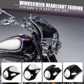 Motorcycle Front Headlight Fairing Mask Screen For B M W R18 R 18 R-18 Bikes 2020 2021 2022 2023 Round Windscreen Windshield