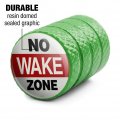 Coastal No Wake Zone Valve Stem Caps For Tire Rim Wheel Aluminum Green