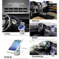 Mobile Phone Holder Zinc Alloy For Car 360 Rotation Strong Viscosity Magnetic Universal Stents Square Cell Silver