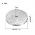 Uxcell M10 Thread 80mm Diameter Round Shape Aluminum Disc Hardware 4pcs Circle Glass Top Adapter For Table