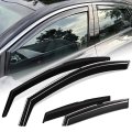 Window Rain Guards For 2016-2025 Chevrolet Malibu Set Of 4 In Channel Vent Visors Wind Deflectors Glossy Black Acrylic 