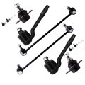 Premium Suspension Set Of 6 Front Left Sway Bar End Link Lower Ball Joint Outer Tie Rod Right Compatible Fit For Bmw X5 00 01 