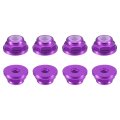 Nylon Insert Hex Lock Nuts 8pcs M2 X 0 4mm Aluminum Alloy Self-locking Anodizing Flange Nut For Fasteners Purple 
