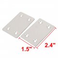 Uxcell 1 5mm Thickness Metal Flat Straight Mending Plates Fixing Corner Brace 10pcs