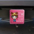 I M Wearing Clean Underwear Kawaii Chibi Pigtails Tow Trailer Hitch Cover Plug Insert