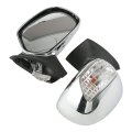 Rearview Side Mirrors With Turn Signal Lights For Honda Goldwing Gl1800 2001 2017 Motorcycle Chrome Abs Plastic Convex Mirror