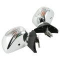 Rearview Side Mirrors With Turn Signal Lights For Honda Goldwing Gl1800 2001 2017 Motorcycle Chrome Abs Plastic Convex Mirror