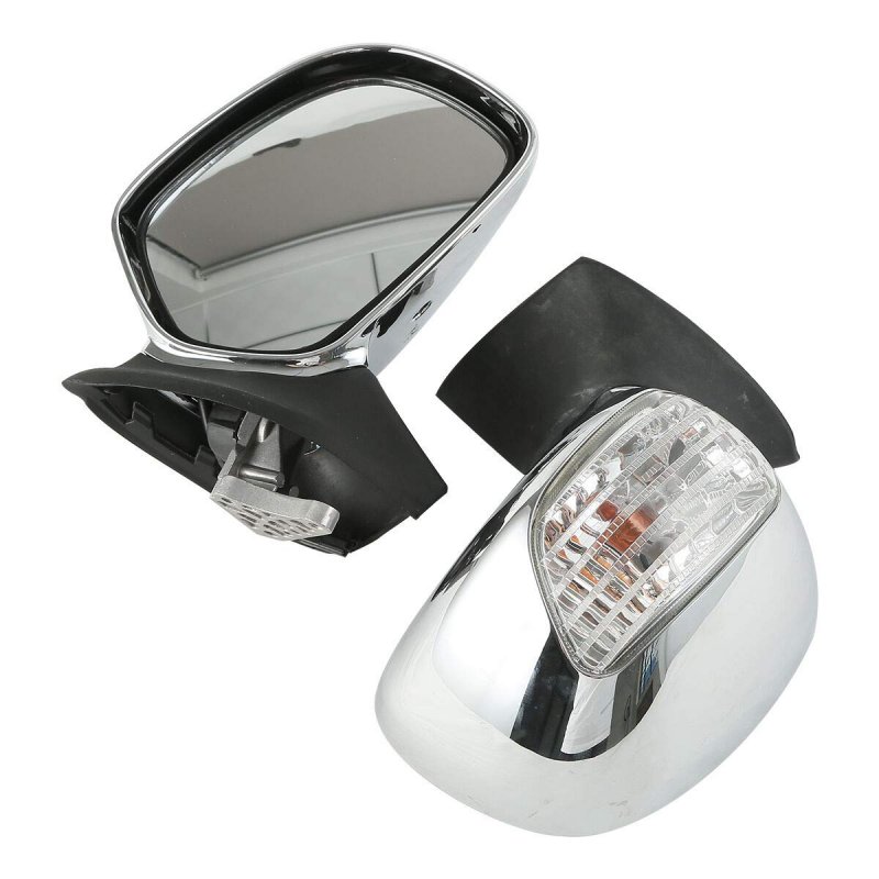 Rearview Side Mirrors With Turn Signal Lights For Honda Goldwing Gl1800 2001 2017 Motorcycle Chrome Abs Plastic Convex Mirror