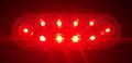 Set Of 2 Surface Mount Red 6 Oval 10 Led Trailer Truck Stop Turn Tail Light W Chrome Trim 24029 