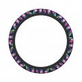 Delerain Romantic Tulips Steering Wheel Covers Anti Slip Elasticity Car Accessories Protector Universal 15 Inch For Women Man