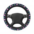 Delerain Romantic Tulips Steering Wheel Covers Anti Slip Elasticity Car Accessories Protector Universal 15 Inch For Women Man
