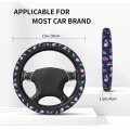 Delerain Romantic Tulips Steering Wheel Covers Anti Slip Elasticity Car Accessories Protector Universal 15 Inch For Women Man