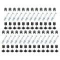 25set Furniture Connectors Kit 10x12mm Cam Lock Fitting With M6x33mm Dowel Fasteners And Plastic Cap 3-in-1 Fixing Screws Set 