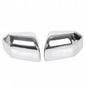 Hecasa Top Half Upper Mirror Covers Compatible With 2015-2020 Ford F150 Chrome Pair Replacement