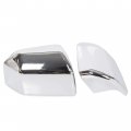 Hecasa Top Half Upper Mirror Covers Compatible With 2015-2020 Ford F150 Chrome Pair Replacement