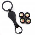 Xdg 4pcs Tire Valve Caps Anti-theft Dust And A Wrench Keychain Combo Stem Air Fit For Fiat 124 125 500 695 Ot 2000 Coupe Abarth
