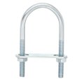 Round U-bolts 4 Set 45mm Inner Width 100mm Length M8 Zinc-plated Carbon Steel U Clamp Bolt With Nuts And Plates For Boat 