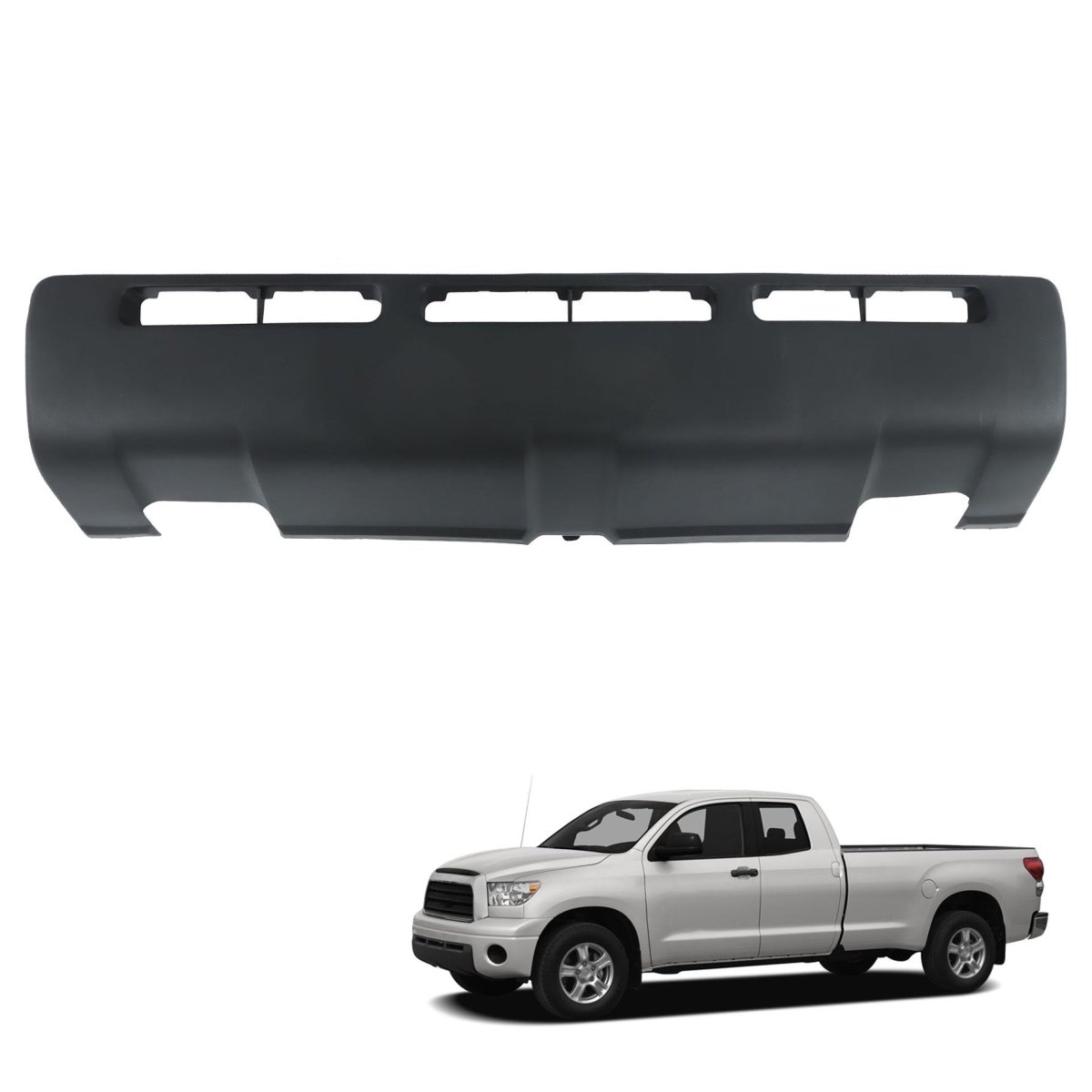 Front Bumper Lower Cover Valance Panel Trim Black Plastic Replacement For Tundra 2007-2009