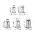 Uxcell 185pcs Rivet Nuts 8-32 10-24 1 4-20 5 16-18 3 8-16 304 Stainless Steel Knurled Flat Head Threaded Insert For Metal