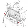 Britpart Lock Extension Upper Tailgate Rh Lh Set Compatible With Land Rover Range Classic 1987-1995 Part Mxc8420 Mxc8421