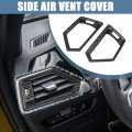 X Autohaux 2pcs Interior Instrument Side Air Vent Cover Frame Trim Decor Carbon Fiber Pattern For Bmw G20 3 Series 330i M340i