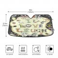 Oarencol Live Laugh Love Floral Heart Car Windshield Sun Shade Foldable Uv Ray Visor Protector Sunshade To Keep Your Vehicle
