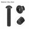 Uxcell M10x50mm Hex Socket Button Head Cap Bolts Screws Alloy Steel 5pcs